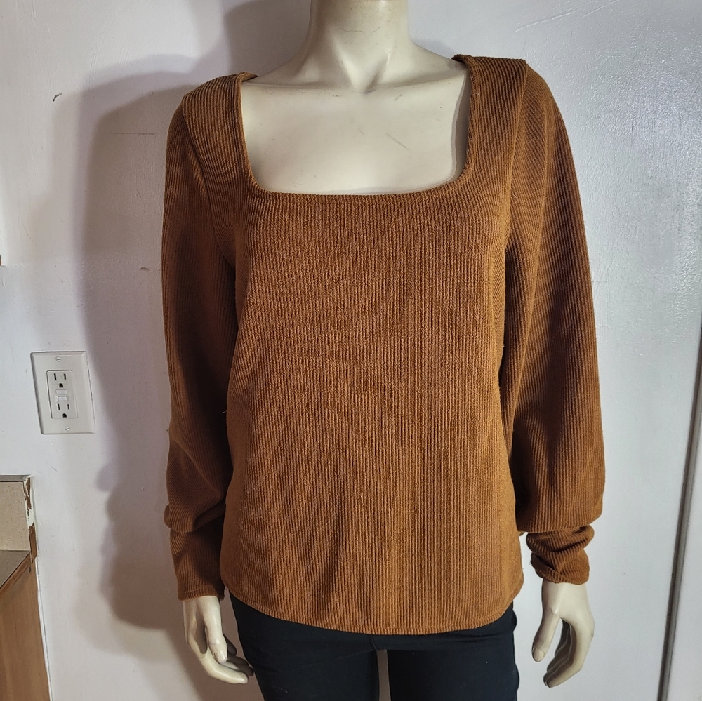 Madewell Womens Rust Thick Blouse Sz XL